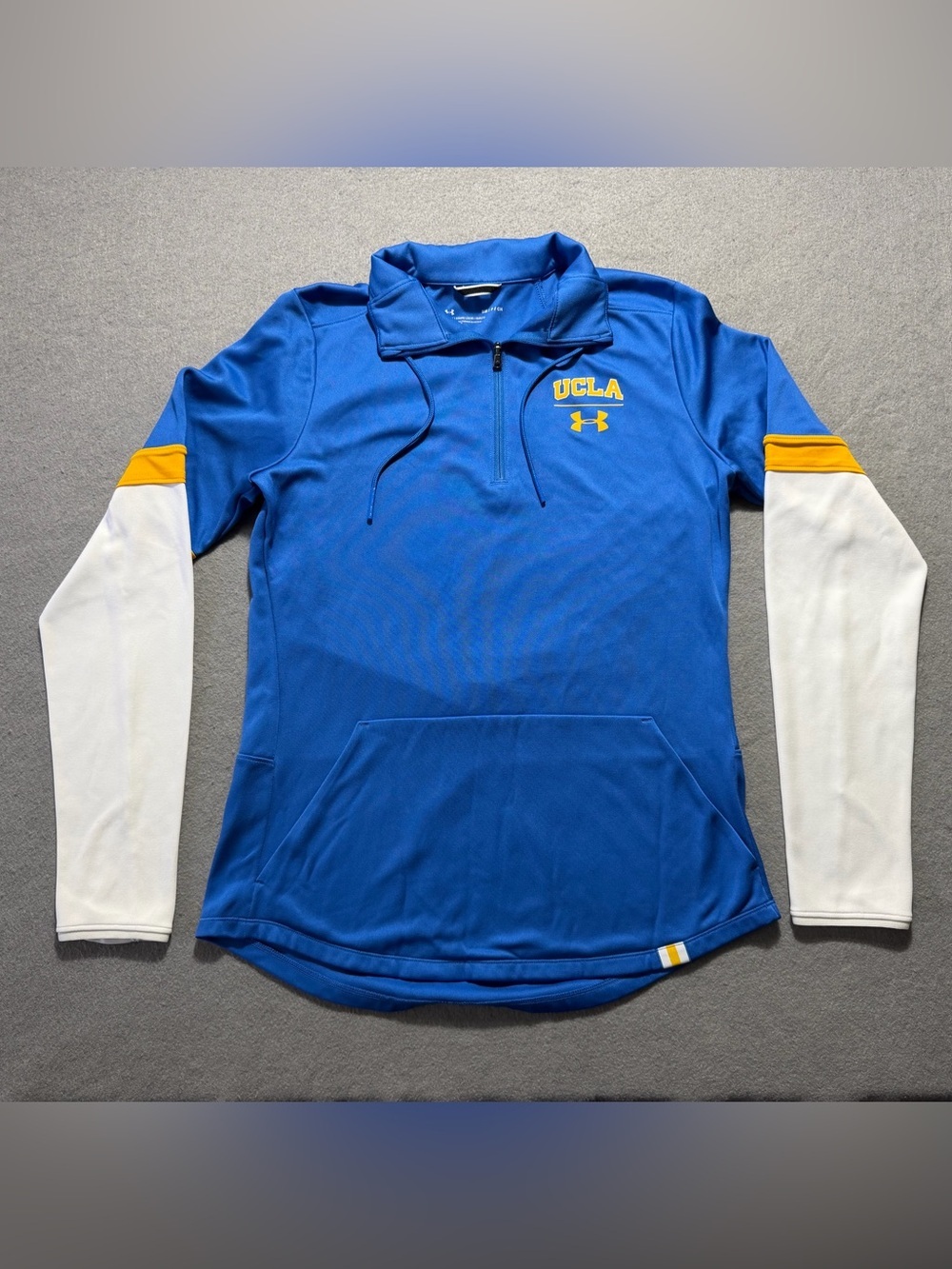 Under Armour UCLA Bruins 1/4 Zip Pullover Small Blue White Loose Fit Sweatshirt
